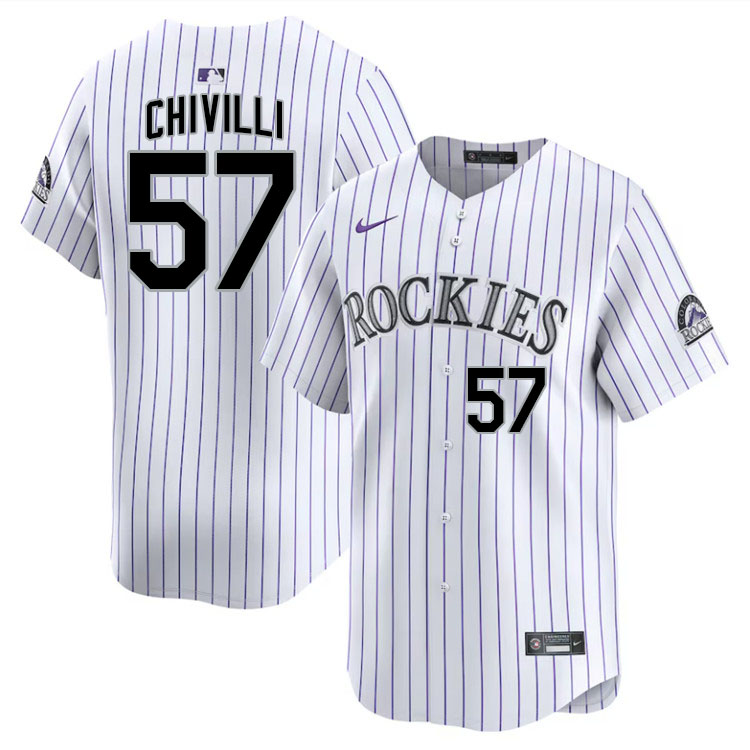 Angel Chivilli Colorado Rockies Jersey,Uniforms,Gears Stitched-White